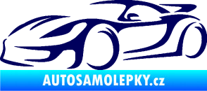 Samolepka Závodní auto 002 levá tmavě modrá