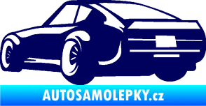 Samolepka Závodní auto 009 levá tmavě modrá