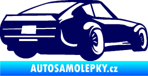 Samolepka Závodní auto 009 pravá tmavě modrá