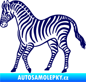 Samolepka Zebra 002 levá tmavě modrá