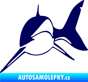 Samolepka Žralok 004 levá tmavě modrá