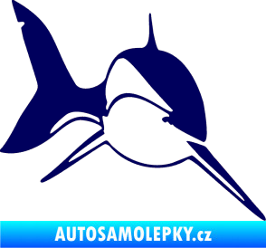 Samolepka Žralok 004 pravá tmavě modrá