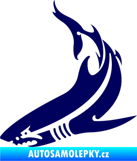 Samolepka Žralok 005 levá tmavě modrá