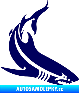 Samolepka Žralok 005 pravá švestkově modrá
