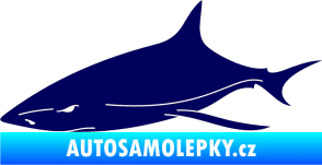 Samolepka Žralok 008 levá švestkově modrá