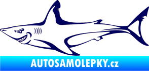 Samolepka Žralok 009 levá švestkově modrá
