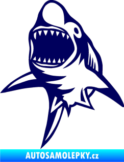 Samolepka Žralok 011 levá tmavě modrá