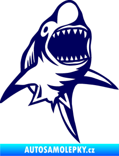 Samolepka Žralok 011 pravá tmavě modrá