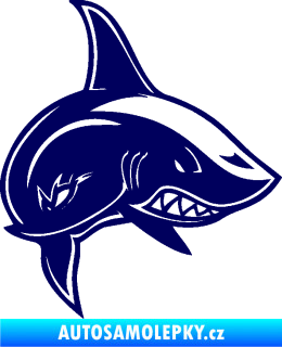 Samolepka Žralok 013 pravá tmavě modrá