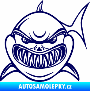 Samolepka Žralok 014 levá tmavě modrá