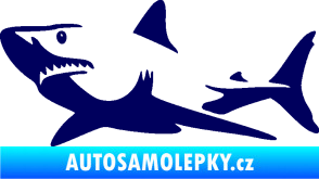 Samolepka Žralok 015 levá tmavě modrá