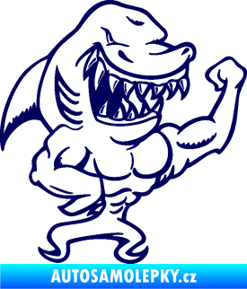 Samolepka Žralok 016 pravá svalovec tmavě modrá