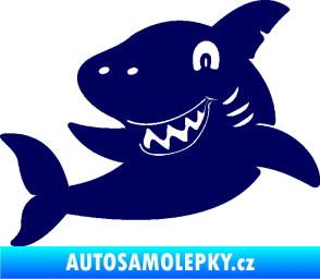 Samolepka Žralok 019 levá tmavě modrá