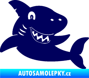 Samolepka Žralok 019 pravá tmavě modrá