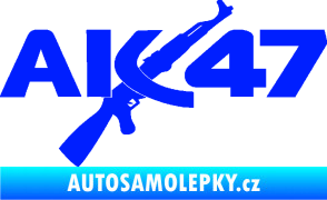 Samolepka AK 47 modrá dynamic