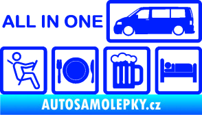 Samolepka All in one 003 nápis multifunkční vůz modrá dynamic