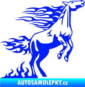 Samolepka Animal flames 001 pravá kůň modrá dynamic