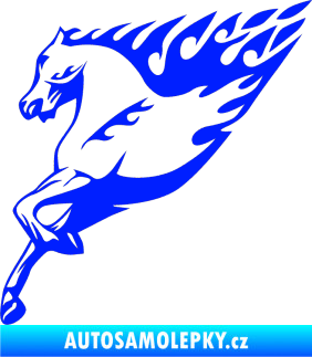 Samolepka Animal flames 002 levá kůň modrá dynamic