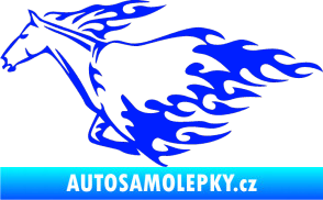 Samolepka Animal flames 003 levá kůň modrá dynamic