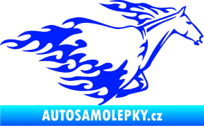 Samolepka Animal flames 003 pravá kůň modrá dynamic