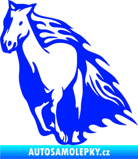 Samolepka Animal flames 006 levá kůň modrá dynamic