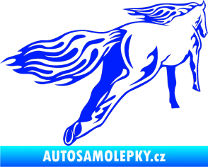 Samolepka Animal flames 009 pravá kůň modrá dynamic