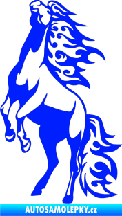 Samolepka Animal flames 013 levá kůň modrá dynamic