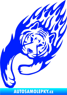 Samolepka Animal flames 015 levá tygr modrá dynamic