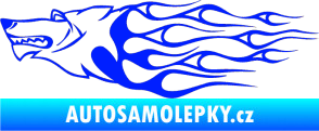 Samolepka Animal flames 017 levá vlk modrá dynamic