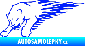 Samolepka Animal flames 020 levá puma modrá dynamic