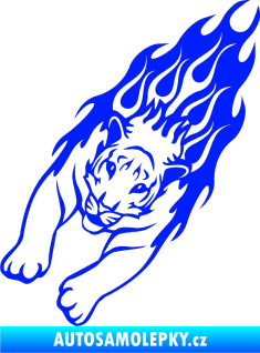 Samolepka Animal flames 024 levá tygr modrá dynamic