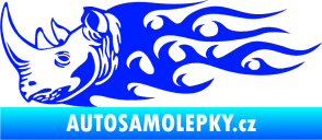 Samolepka Animal flames 025 levá nosorožec modrá dynamic
