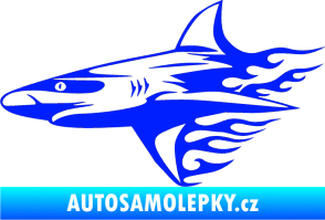 Samolepka Animal flames 031 levá žralok modrá dynamic