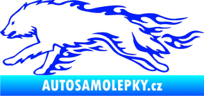 Samolepka Animal flames 032 levá vlk modrá dynamic