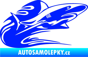 Samolepka Animal flames 037 pravá žralok modrá dynamic
