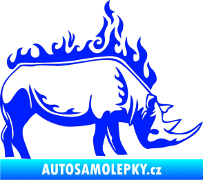 Samolepka Animal flames 049 pravá nosorožec modrá dynamic