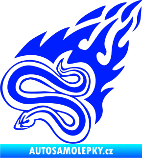 Samolepka Animal flames 065 levá had modrá dynamic