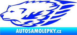 Samolepka Animal flames 078 levá  vlk modrá dynamic