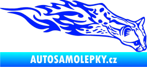 Samolepka Animal flames 080 pravá gepard modrá dynamic