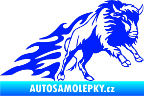 Samolepka Animal flames 089 pravá býk modrá dynamic