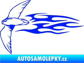 Samolepka Animal flames 095 levá letící pták modrá dynamic