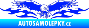 Samolepka Animal flames 100 pravá orel modrá dynamic