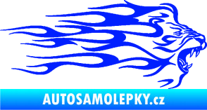 Samolepka Animal flames 103 pravá lev modrá dynamic