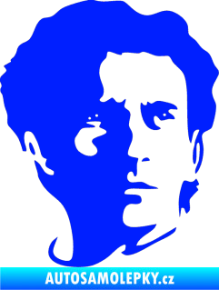 Samolepka Silueta Ayrton Senna pravá modrá dynamic