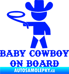 Samolepka Baby cowboy on board levá modrá dynamic