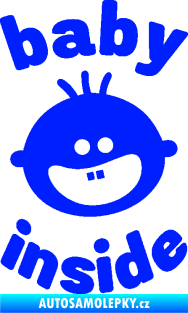 Samolepka Baby inside 002 pravá dva zuby na palubě modrá dynamic