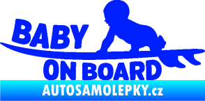 Samolepka Baby on board 010 levá surfing modrá dynamic