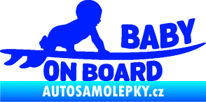 Samolepka Baby on board 010 pravá surfing modrá dynamic