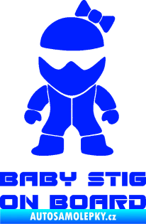 Samolepka Baby stig on board girl modrá dynamic