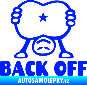 Samolepka Back off panáček modrá dynamic
